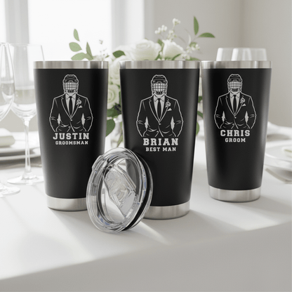 Hat Trick Groomsmen Tumbler - Sports Groomsmen Gifts - GroomsDay