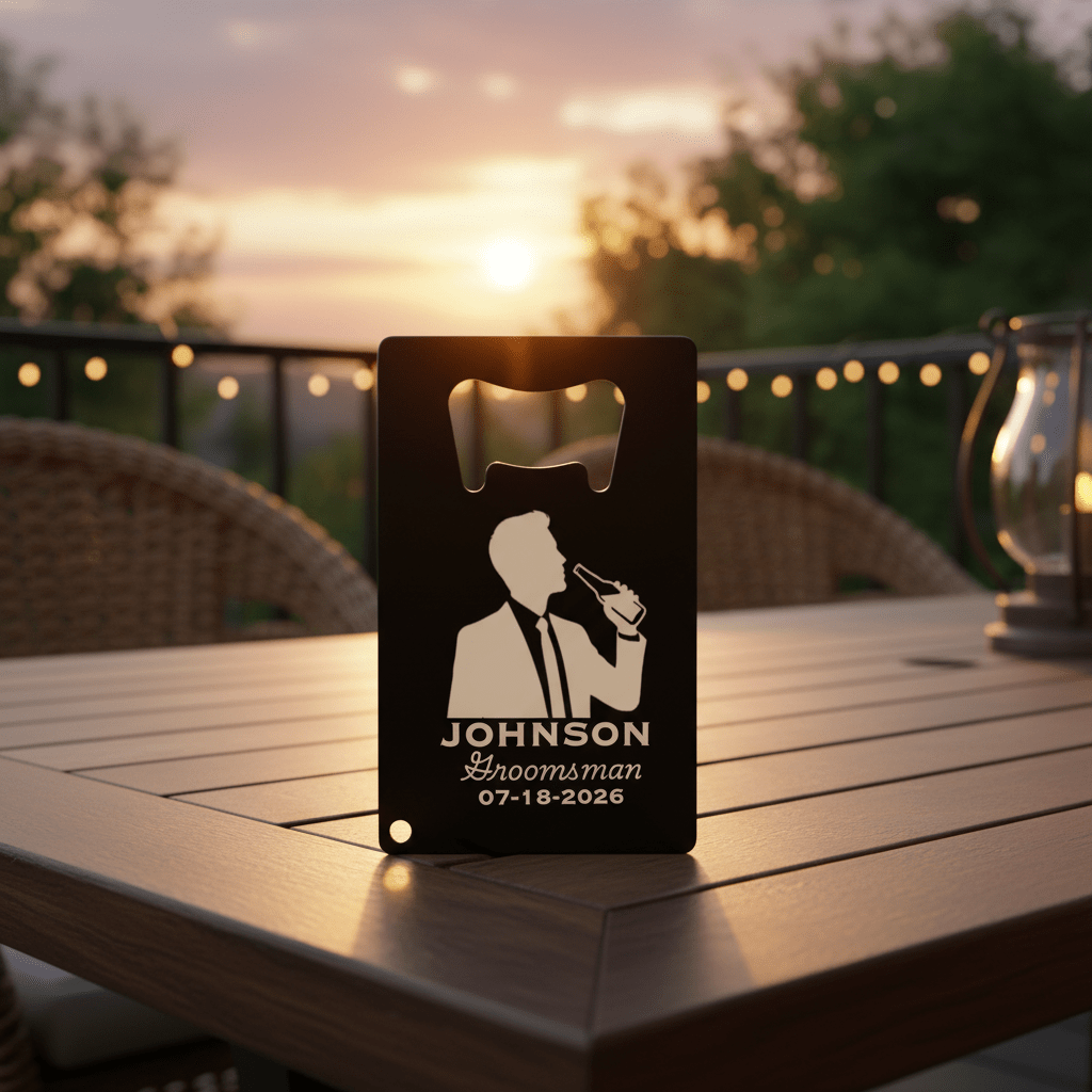 Suited Up Card Opener - Bottle Openers - GroomsDay