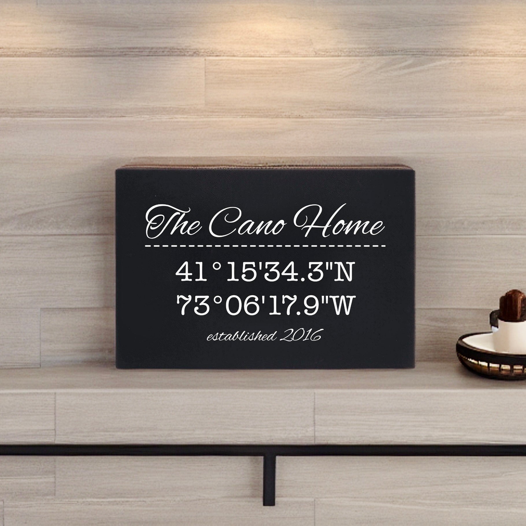 Our Home Coordinates Sign