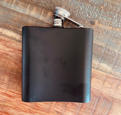 Personalized Matte Black Flask