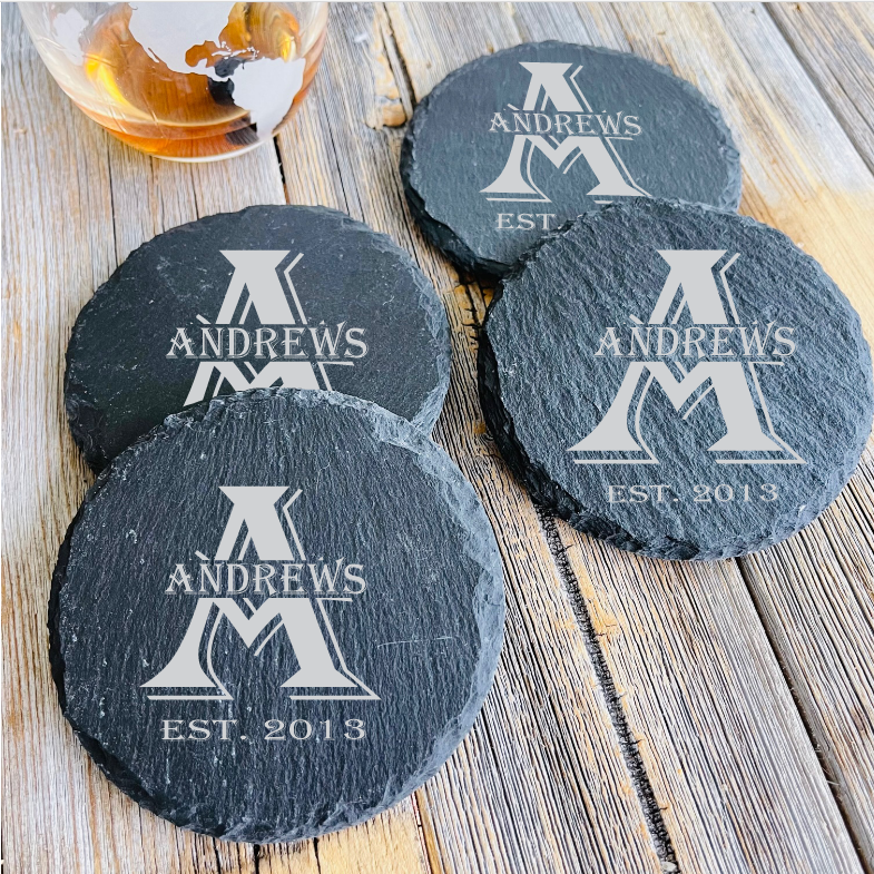 Slate Coaster Set