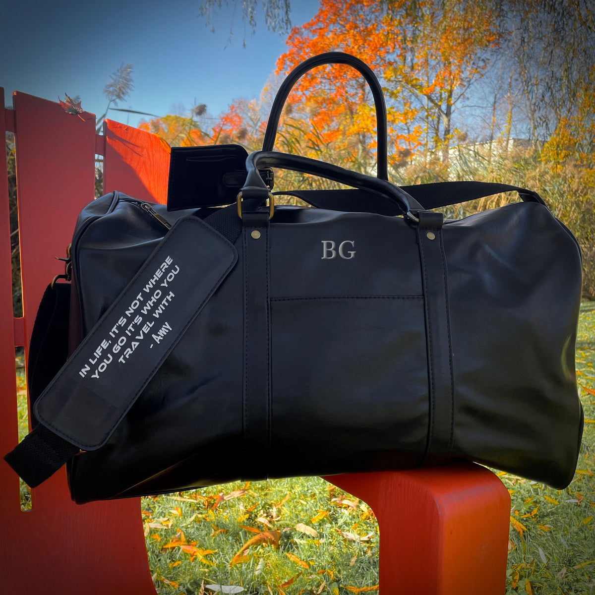 The Ultimate Monogrammed Duffel Bag for Men - GroomsDay