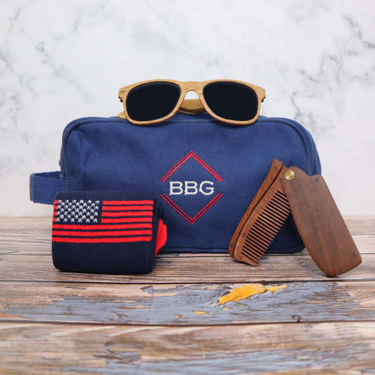 Fun Toiletry Bag Gift Set for Men Dopp Kit