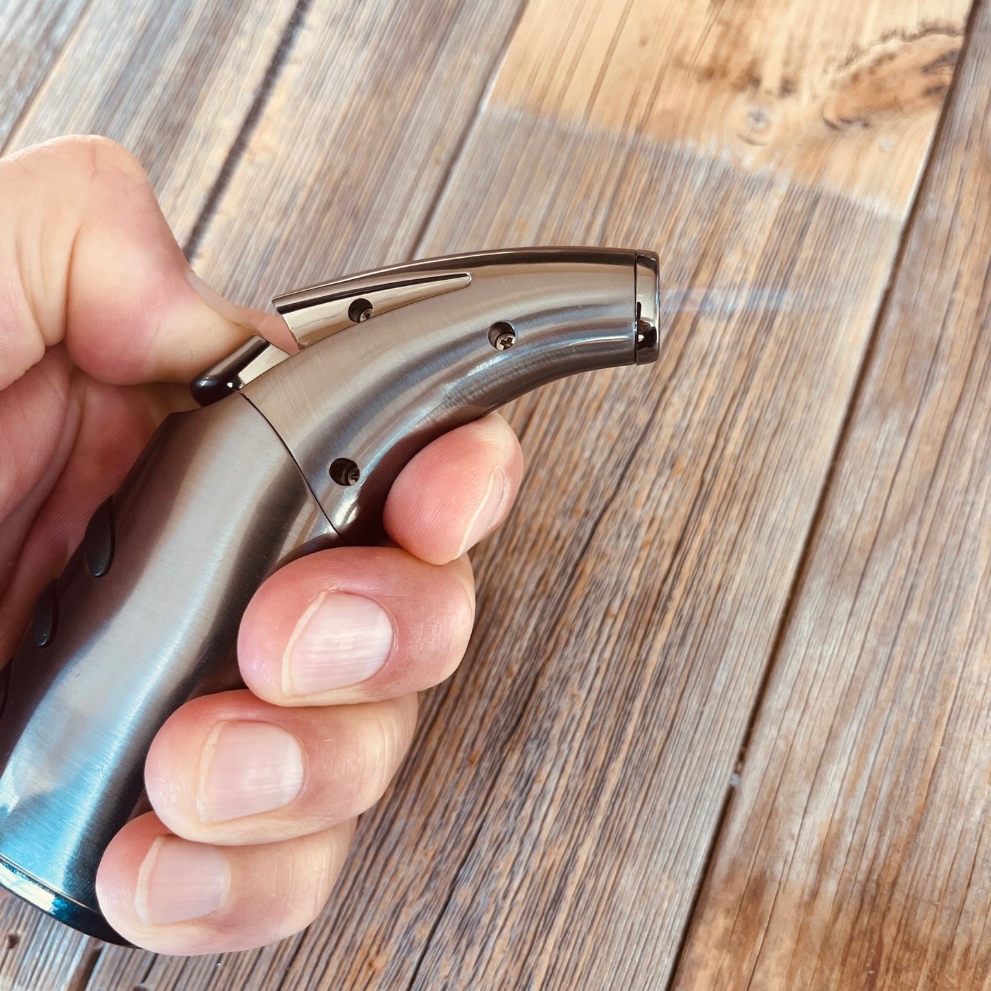 Powerful Silver Torch Lighter for Cigars Lighter