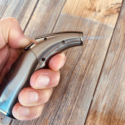 Powerful Silver Torch Lighter for Cigars Lighter