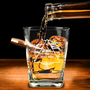 Badass Groomsmen Gift Bullet Whiskey Glass Whiskey Glasses