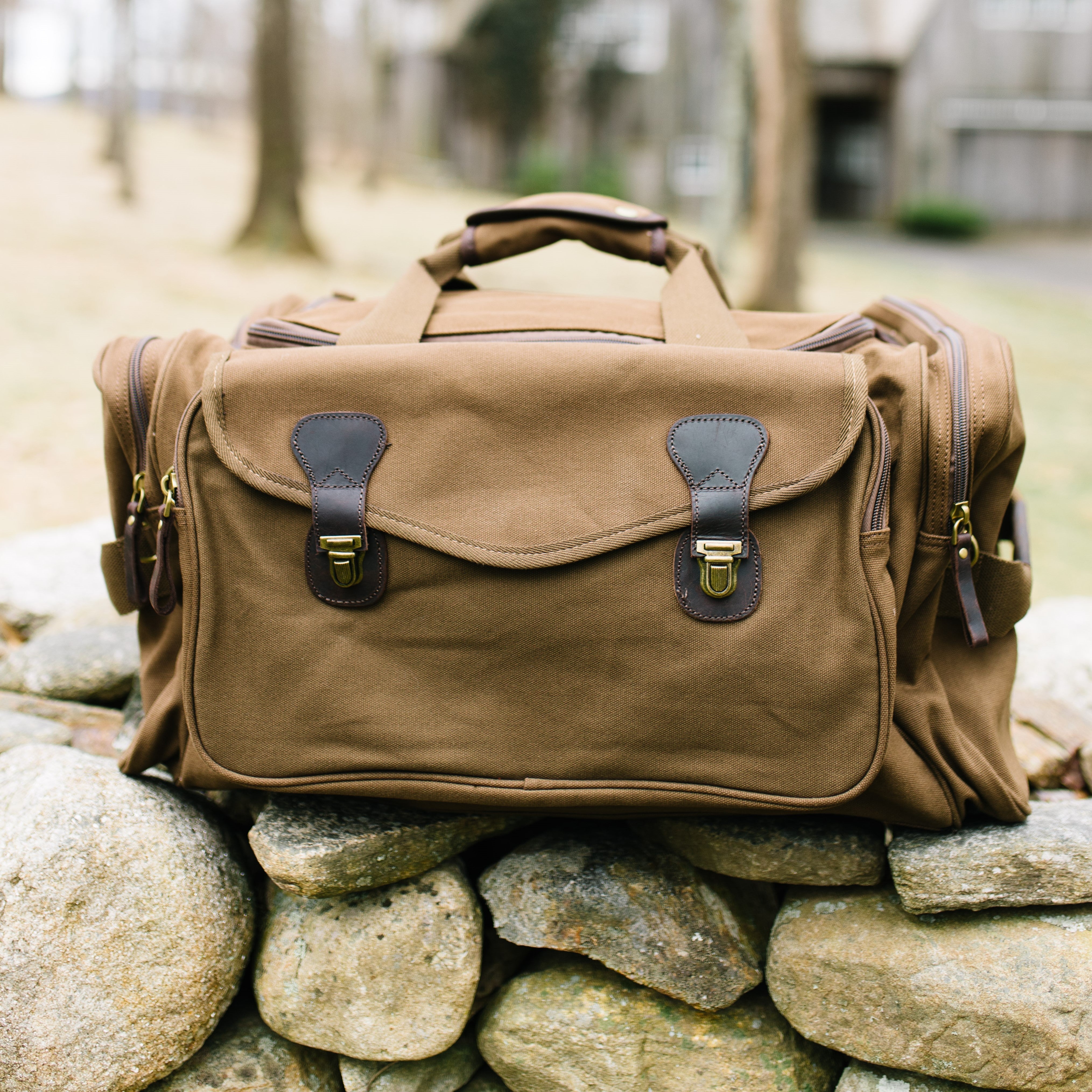 Waxed Canvas Weekend Bag / Weekender / Duffle Bag / Gym Bag - Etsy