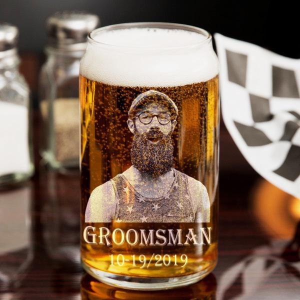 Glass Mugs Set of 4, Beer Lover Gifts, Groomsmen Gifts, Best Man Gift,  Wedding Party Gift, Groomsman Gift, Beer Mugs, Father of the Groom 