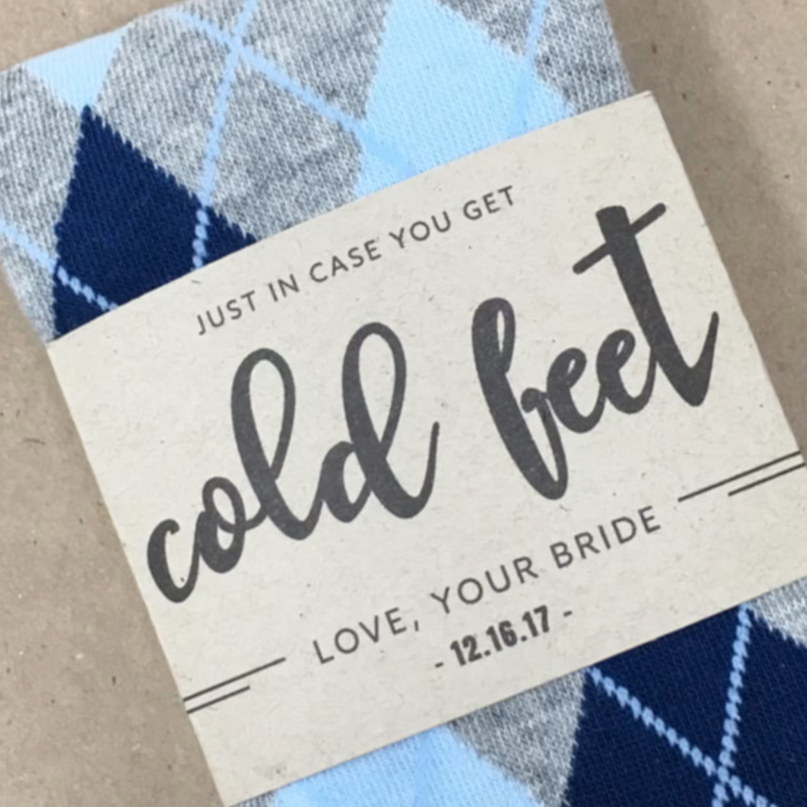 Socks for the Groom Against Cold Feet Heart Wedding Socks 
