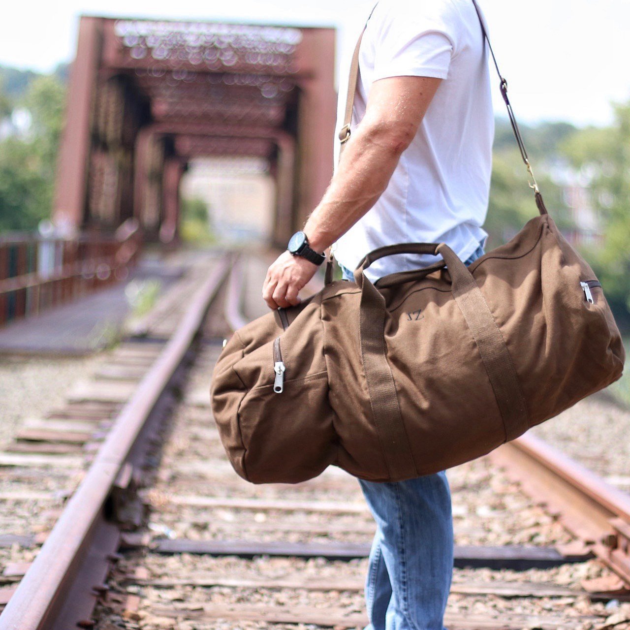 Groomsmen gift, groomsmen bags, groomsman duffle buy bag, duffel bag, monogrammed travel bag, canvas weekender, mens gift, gift for him