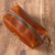 Custom Brown Leather Dopp Kit Dopp Kit