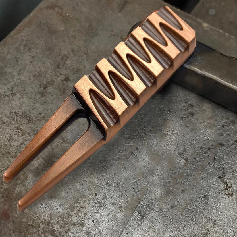 Engraved Golf Divot Repair Tool, Stylish Copper Finish