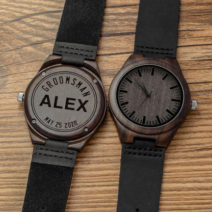 Personalized Groomsmen Wooden Watches – GroomsDay
