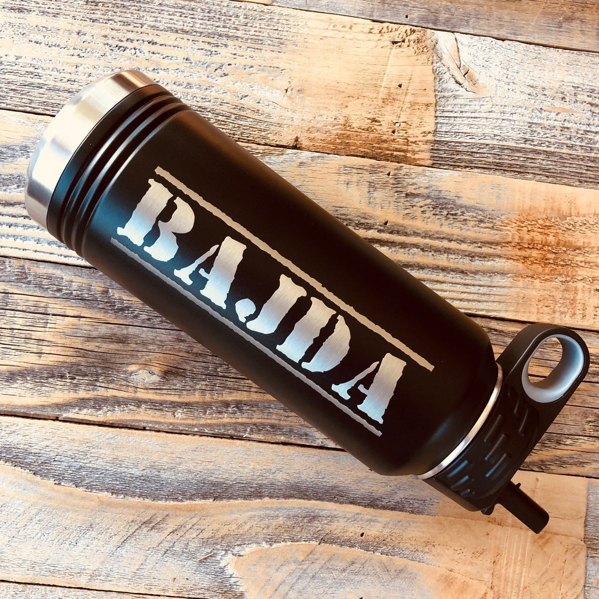 Wake Up  Personalized Metal Water Bottle - Etchey