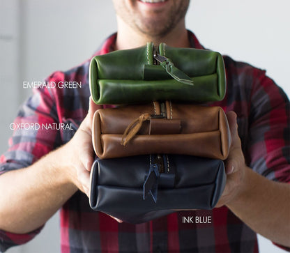 Heirloom Toiletry Travel Bag / Dopp Kit EMERALD GREEN
