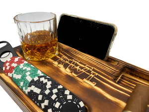 Personalized Wood Poker Ashtray