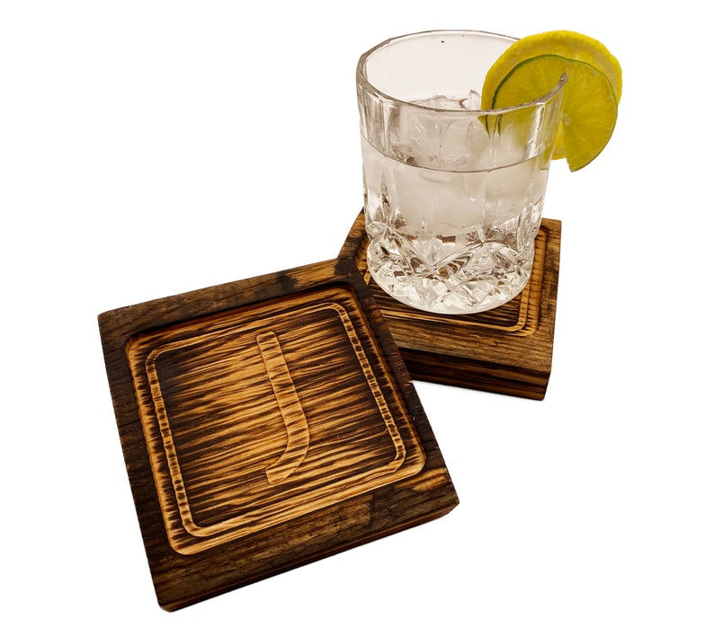 Whiskey Barrel Coaster Set - Made From A Reclaimed Whiskey