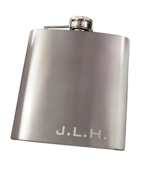 Knight in Shining Flask Initials / White Laser Mark