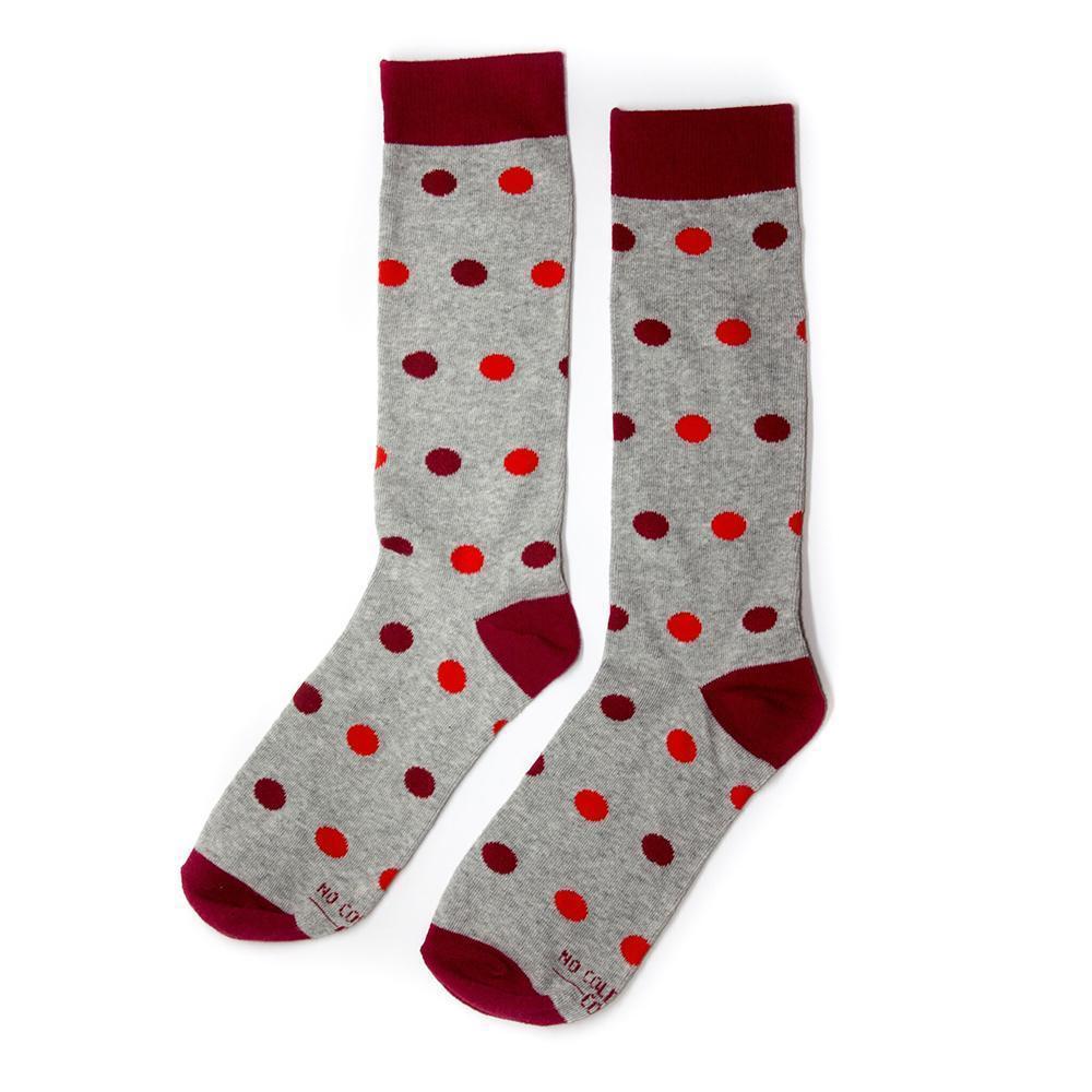 Need My Boys Grey and Red Polka Dots