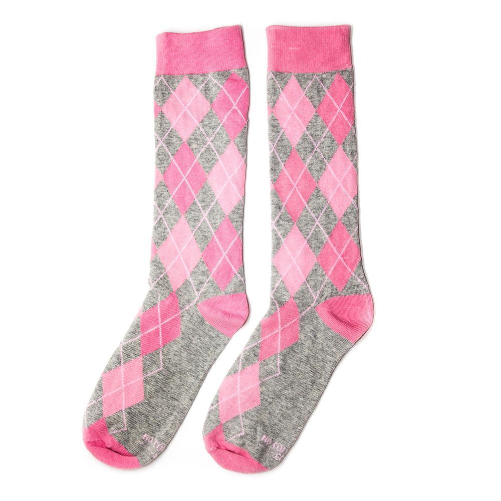 Need My Boys Pink and Grey Argyle