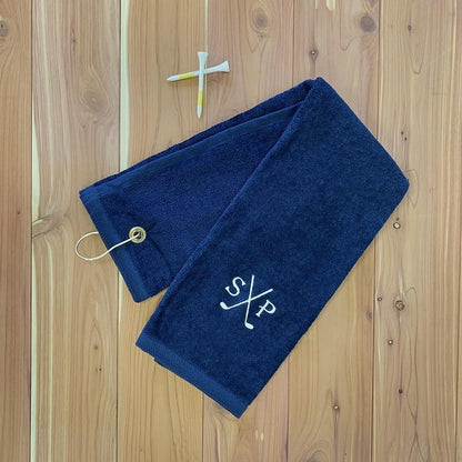 Personalized Golf Towel Navy Blue