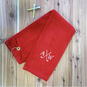 Personalized Golf Towel Red