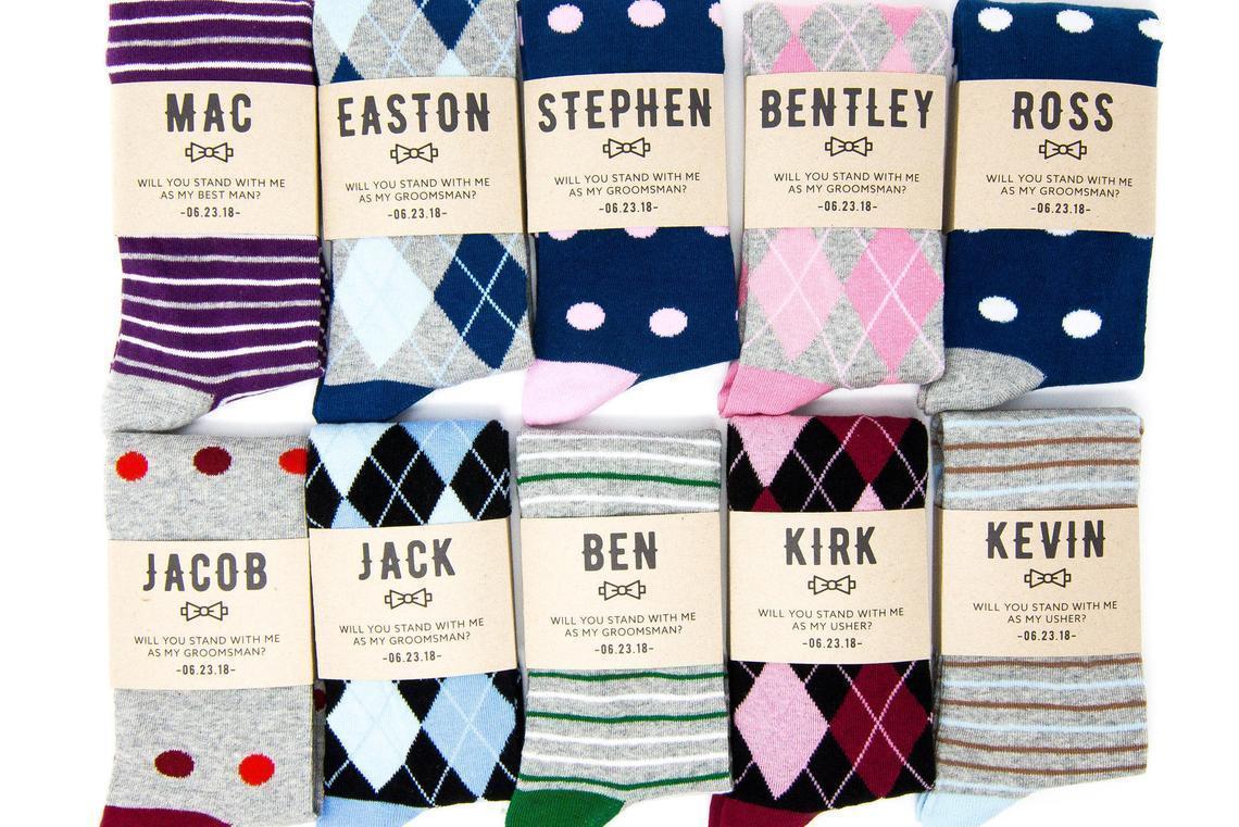 Personalized Groomsmen Proposal Socks