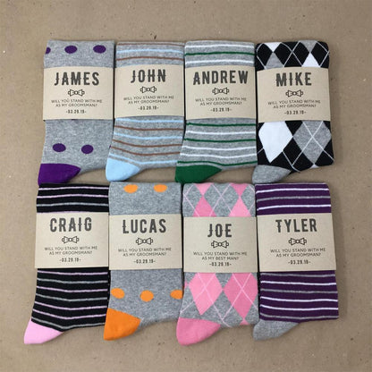 Personalized Groomsmen Proposal Socks