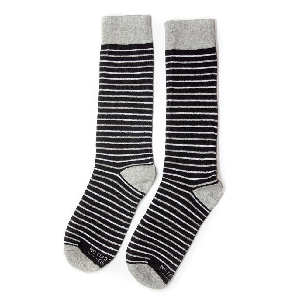 Personalized Groomsmen Proposal Socks Black and White Stripes