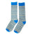 Personalized Groomsmen Proposal Socks Blue and Teal Stripes