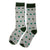 Personalized Groomsmen Proposal Socks Grey and Green Polka Dots