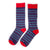 Personalized Groomsmen Proposal Socks Red and Blue Stripes