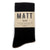 Personalized Groomsmen Proposal Socks Solid Black
