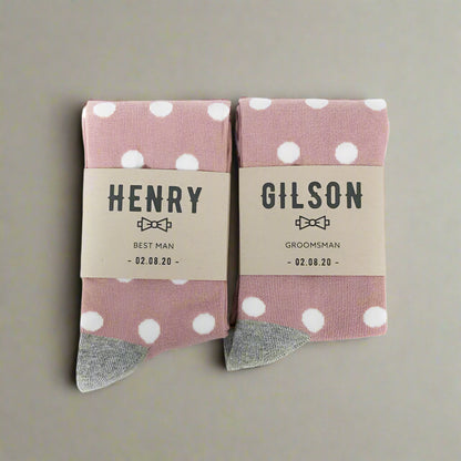 Personalized Name/Role/Date Groomsmen Socks