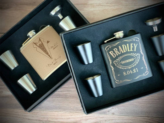 Picture Perfect Flask Set - Flasks - GroomsDay
