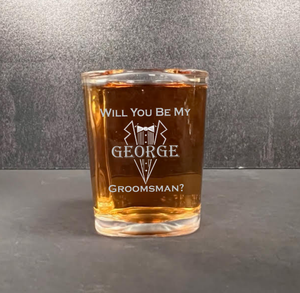 Custom Groomsman Shot Glass Proposal