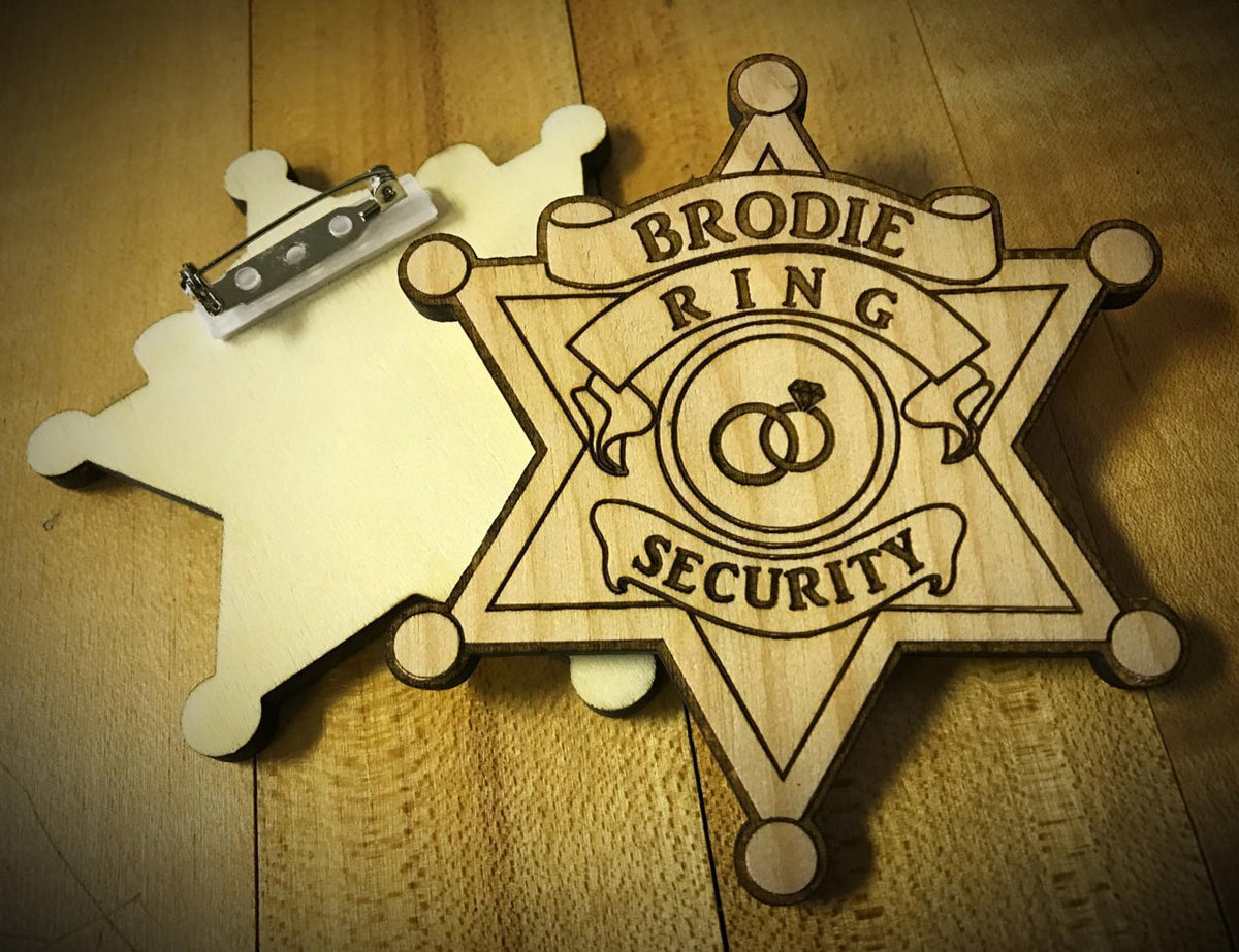 Personalized Ring Bearer Security Badge for Your Special Day
