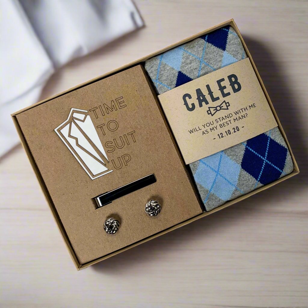 Suit Up Set Groomsmen Proposal Personalized