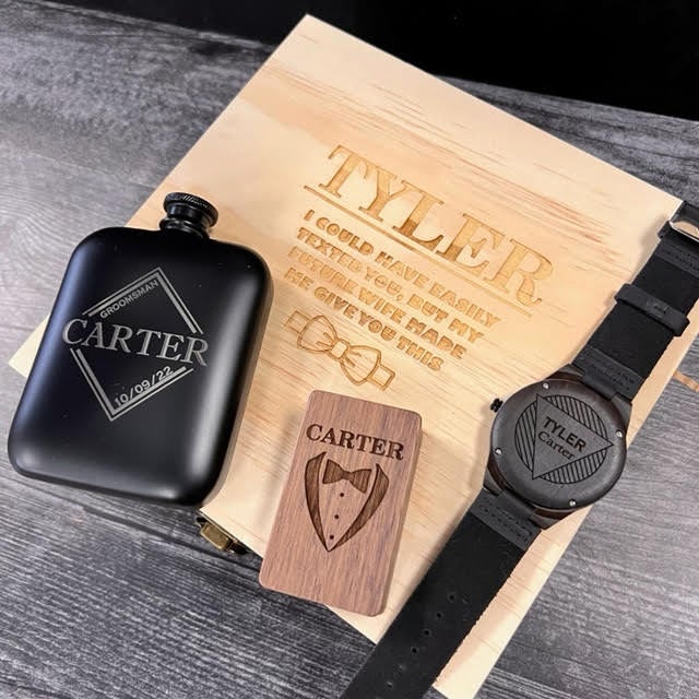 Will You Be By Groomsmen Wearable Box Set Proposal