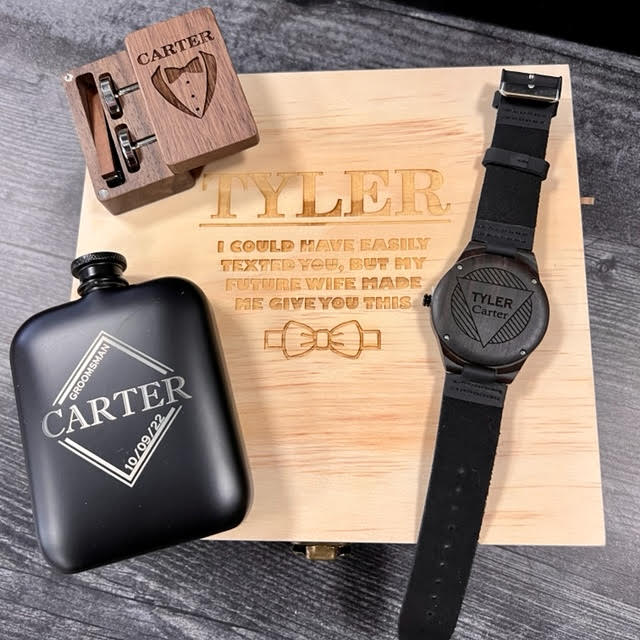 Will You Be By Groomsmen Wearable Box Set Proposal