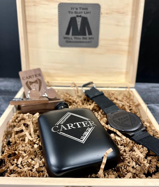 Will You Be By Groomsmen Wearable Box Set Proposal