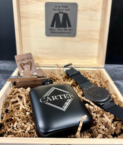Will You Be By Groomsmen Wearable Box Set Proposal