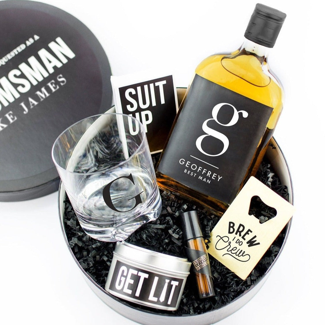 Whiskey Crate Gift Set - Groovy Groomsmen Gifts