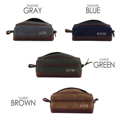 Wax Canvas Toiletry Travel Bag / Dopp Kit