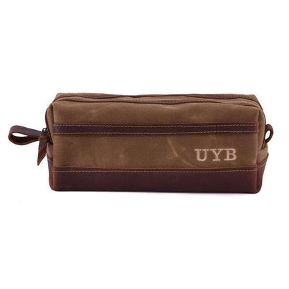 Wax Canvas Toiletry Travel Bag / Dopp Kit Standard / Brown